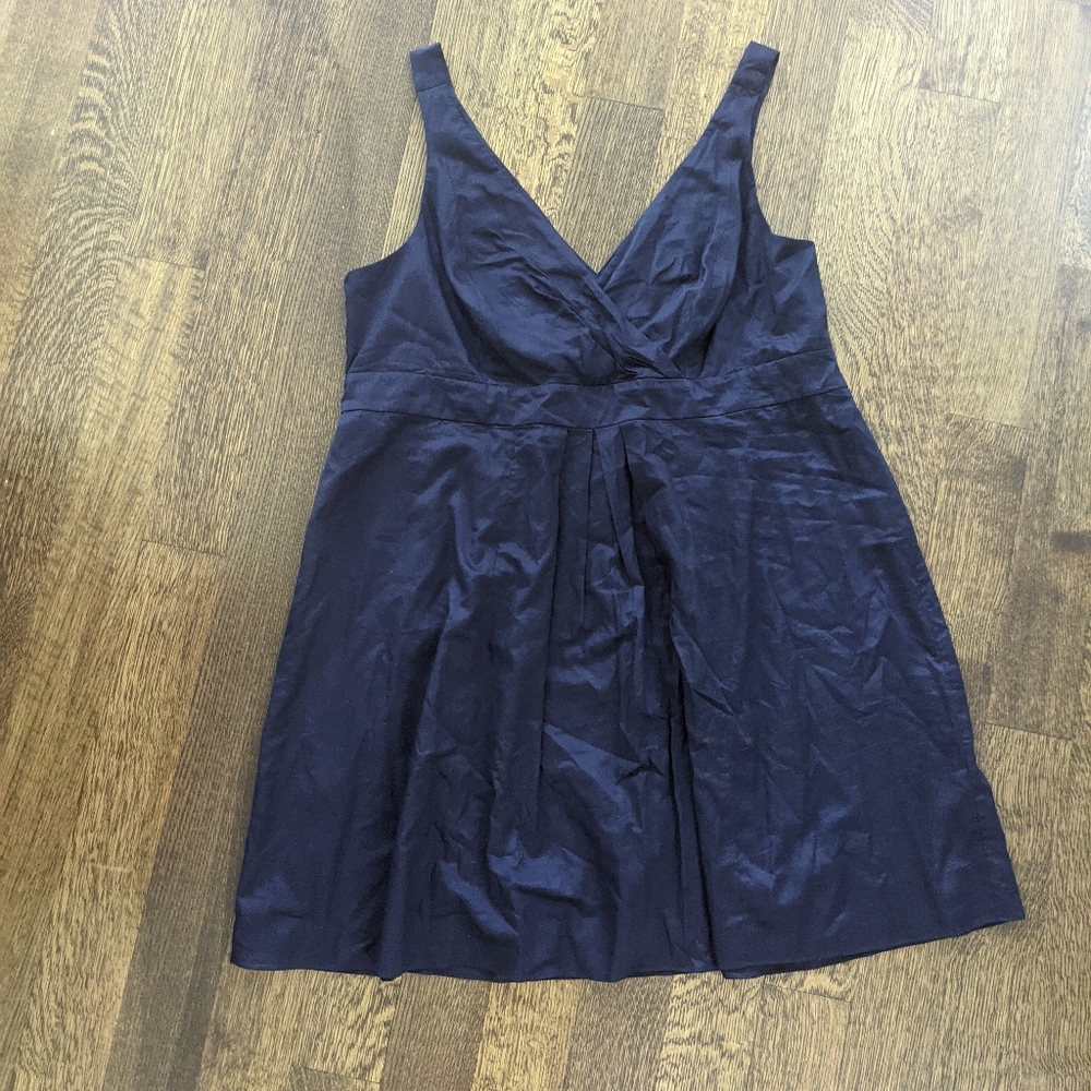 Lands End Dark Navy Cotton Dress 26W Plus Size